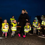 Primary school students dressed in reflective clothing when the Primary school students dressed in reflective clothing when the