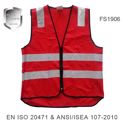 FS1900SERIES MULTICOLOR SAFETY VEST-FS1906-RED